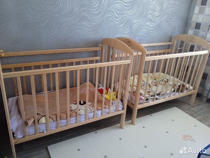 Детские кроватки с маятником / кроватки для двойни