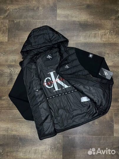 Куртка Calvin Klein с тканевыми рукавами