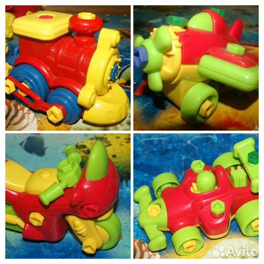 Разборный поезд самолет мотоцикл гонка