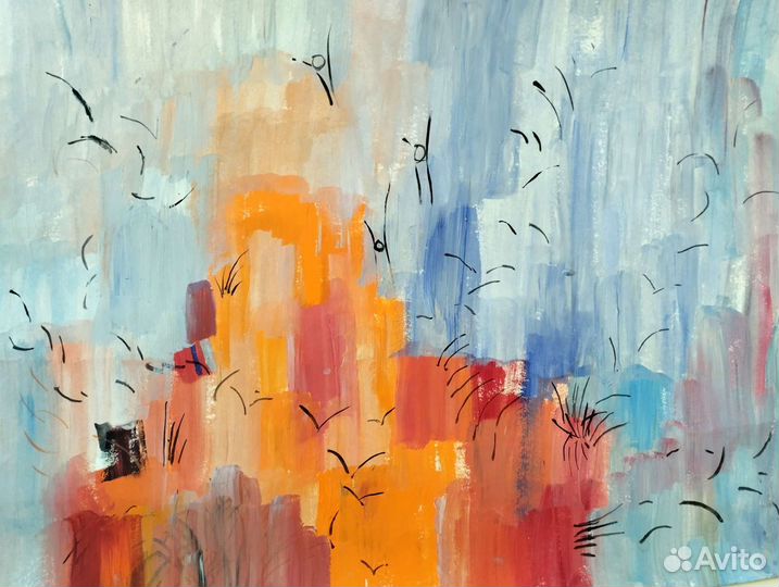 Картина интерьерная абстракция живопись