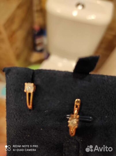 Сережки бриллианты 585