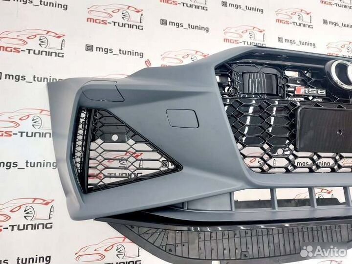 Передний бампер RS6 Audi A6 С8 2018+ Ауди А6 рс6