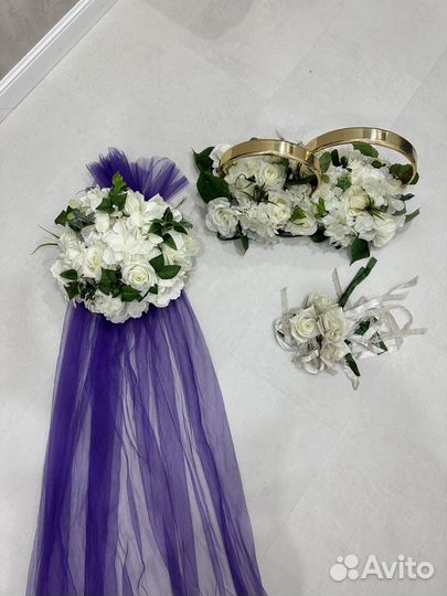 Свадебные украшения на машину