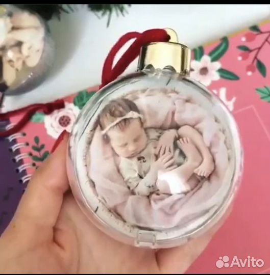 Шары новогодние с вашей фотографией