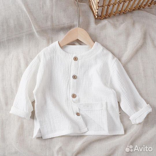 Муслиновая рубашка детская