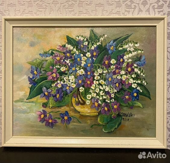 Картина маслом на холсте цветы