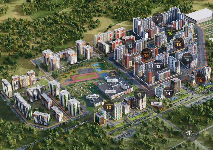 2-к. квартира, 44,7 м², 2/16 эт.