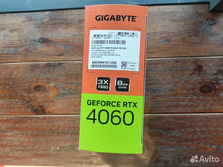 Коробка от видеокарты rtx 4060