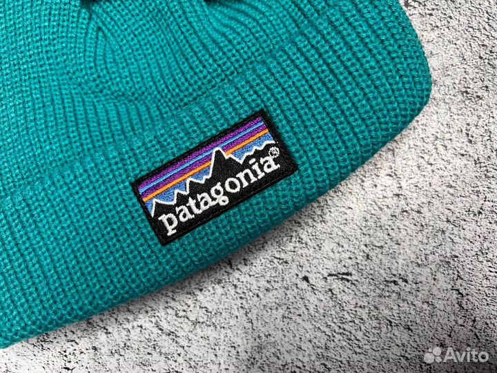 Шапка бини Patagonia морская новинка 2024