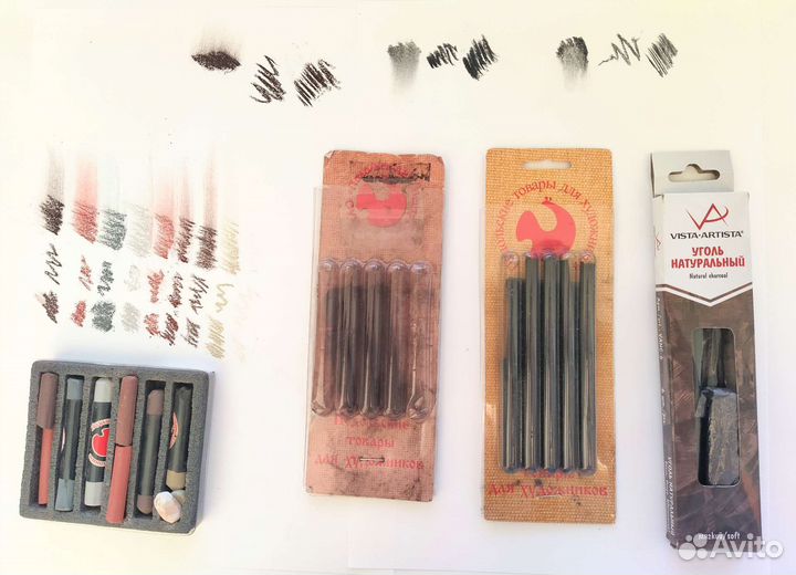Пастель, уголь и соус для рисования