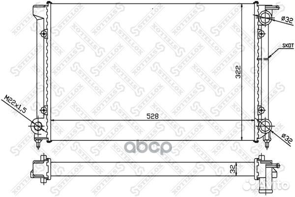 10-25000-SX радиатор системы охлаждения VW Gol