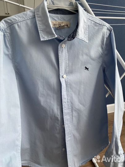 Рубашка голубая на мальчика 146 см