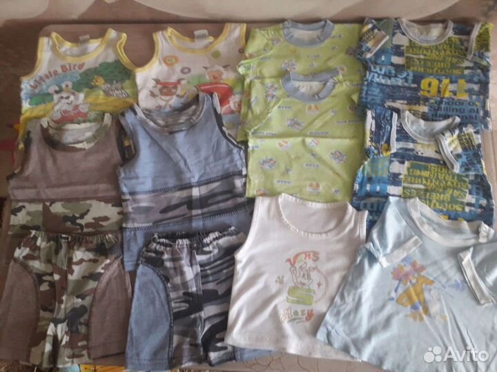 Вещи пакетом для мальчика р. 60-70.Обмен
