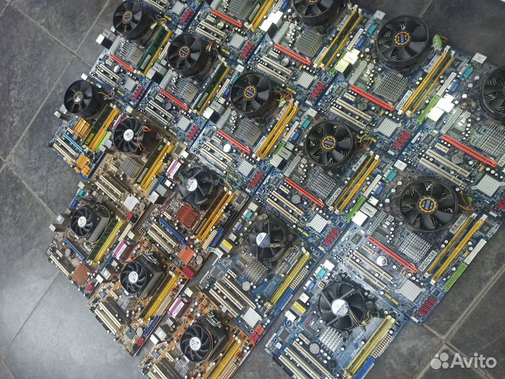 Комплекты (мать +проц +озу + Fan) много в наличии