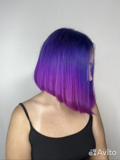 Яркое окрашивание,блонд,креатив