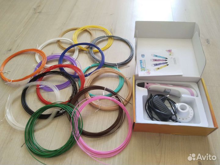 Зd ручка + набор стержней, 15 цветов