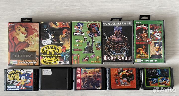 Кардтриджи (кассеты) на sega