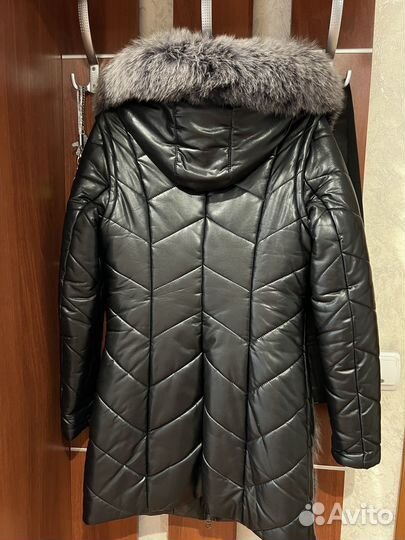 Куртка зимняя женская 42 44 размер эко кожа