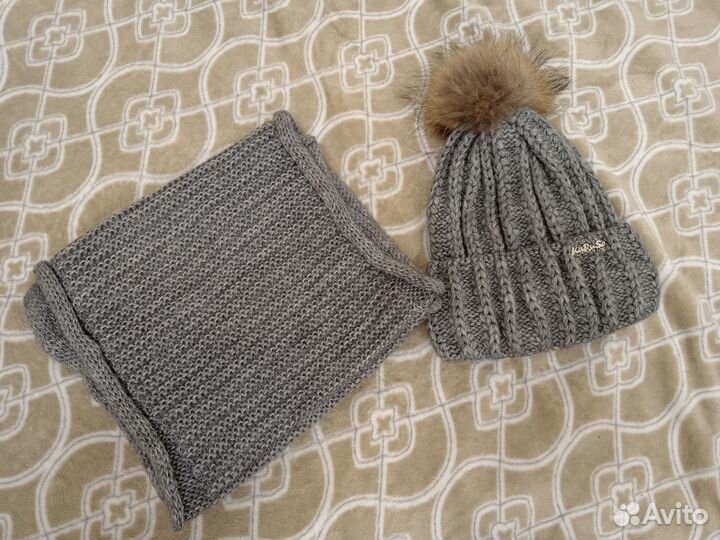 Комплект шапка и снуд