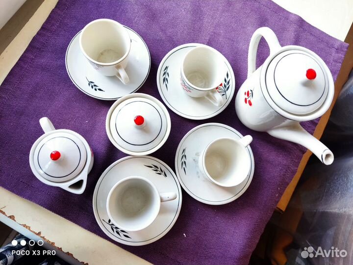 Кукольный сервиз Рябинка Дулево СССР