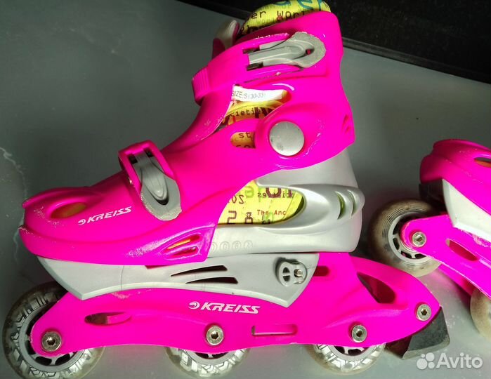Роликовые коньки детские, размер 30-33