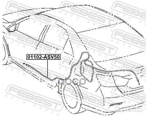 01102-ASV50 тросик привода багажника Toyota Ca