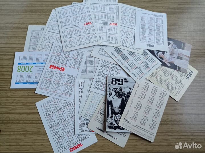 Карманные календарики, 52 шт одним лотом