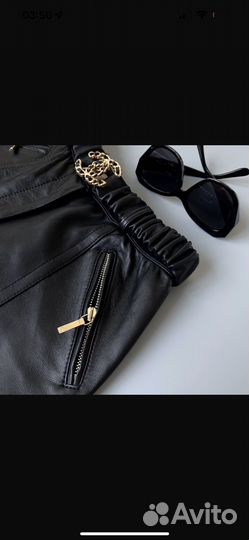 Новые кожаные шорты Chanel