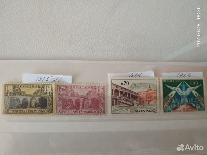 Марки Монако, Франции, дворцы,мосты.чистые