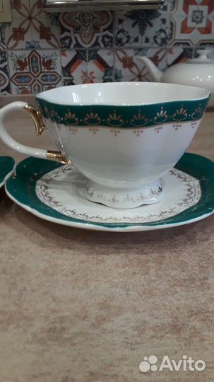 2 чайных пары фарфор