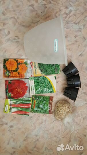 Горшок для цветов и семена