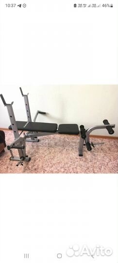 Скамья для жима плюс штанга с блинами