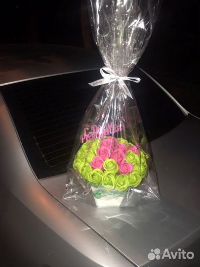 Букеты из 27роз на мыльной основе