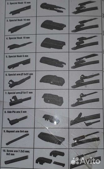 Переходник адаптер для дворников стеклоочистителей