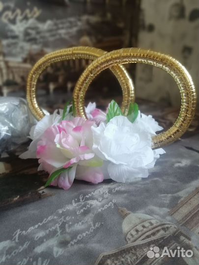 Кольца на машину свадебные