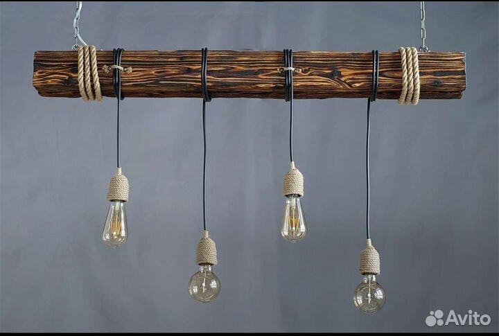 Светильник деревянный подвесной Лофт (Loft)