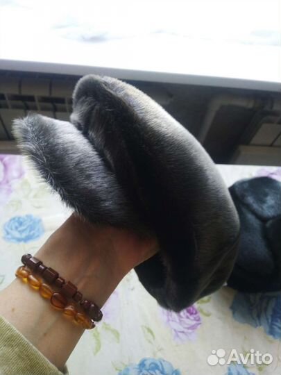 Шуба норка Сапфир 46-48. Меховая мужская кепка, ша