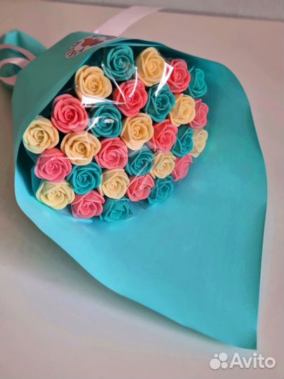 Букет - 29 Роз из Белого Шоколада