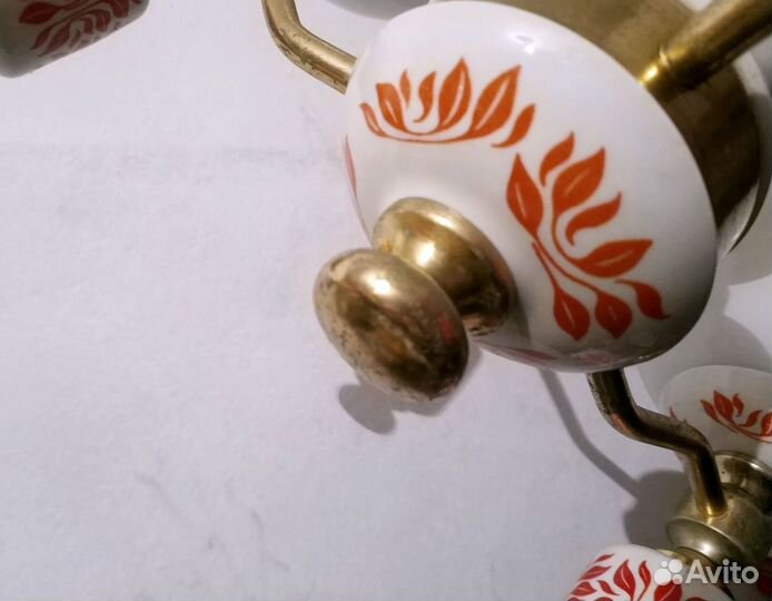 Люстра Фарфор металл стекло Югославия СССР