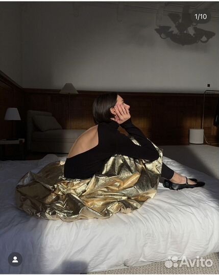 Золотая юбка-баллон Lime