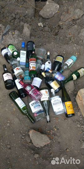 Бутылки стеклянные с пробкой