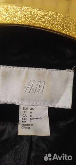 Бархатный пиджак женский H&M 40-42