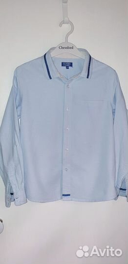 Рубашка школьная голубая, р.140