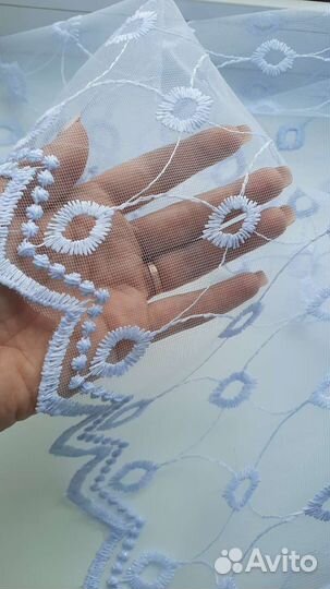 Тюль сетка вышивка