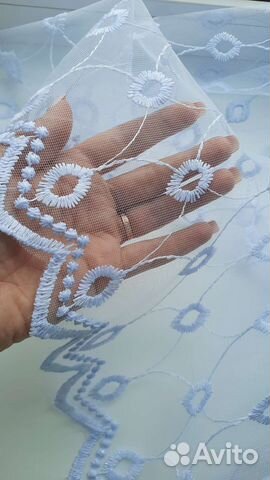Тюль сетка вышивка