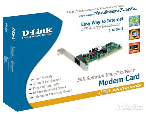 Модем D-link DFM-562IS внутренний PCI