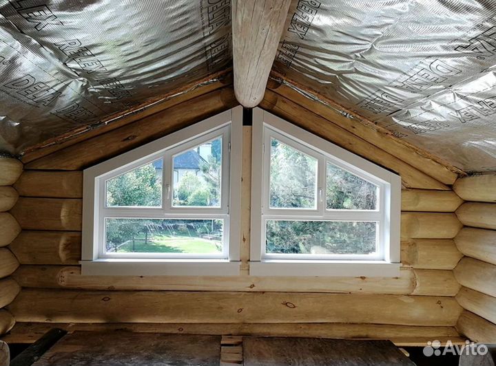 Деревянные окна для бани