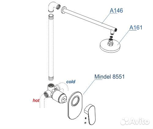 Wasserkraft A85146 Душевая система