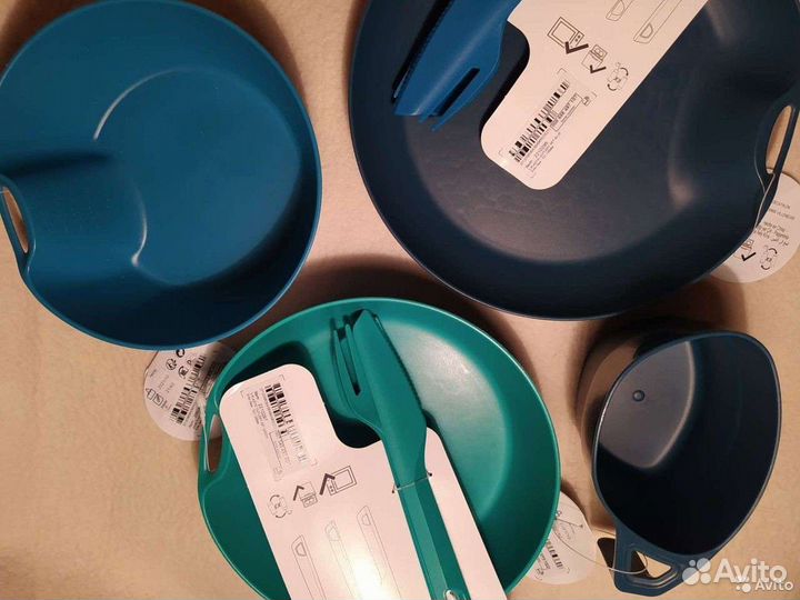 Посуда, приборы декатлон, поход, quechua