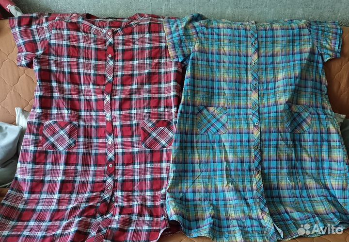 Платье-рубашка большого размера